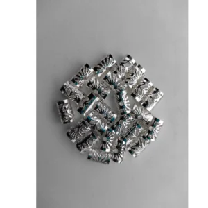 accesorios para trenzas plateados
